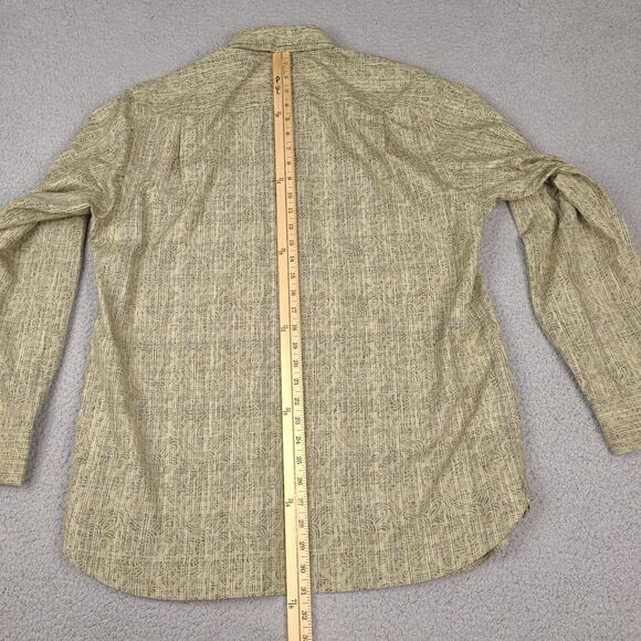 Tommy Bahama Shirt Mens Medium Green Striped Floral Long Sleeve Button Down‎ - Picture 14 of 16